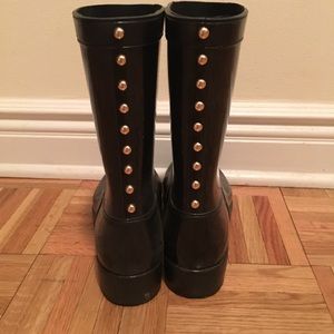 Aldo Rain Boots with Gold Stud Accents